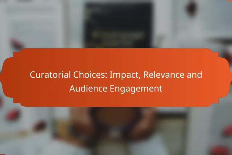 Curatorial Choices: Impact, Relevance and Audience Engagement