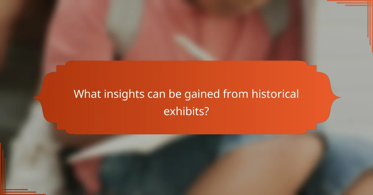 What insights can be gained from historical exhibits?